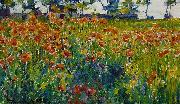 Robert William Vonnoh Poppies in France painting
